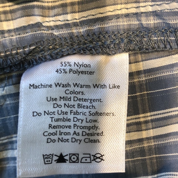 Eddie Bauer blue plaid button up shirt - Picture 6 of 8